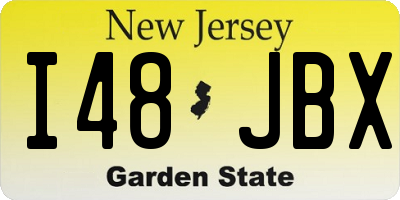 NJ license plate I48JBX