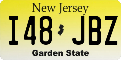 NJ license plate I48JBZ