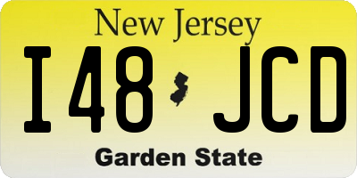 NJ license plate I48JCD