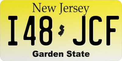 NJ license plate I48JCF