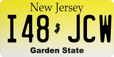 NJ license plate I48JCW