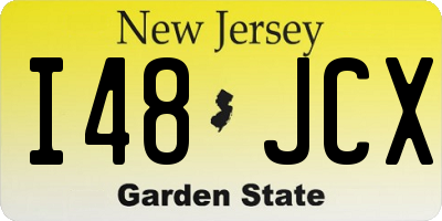 NJ license plate I48JCX