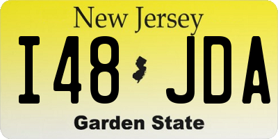 NJ license plate I48JDA