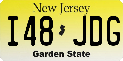 NJ license plate I48JDG