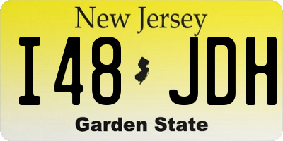 NJ license plate I48JDH