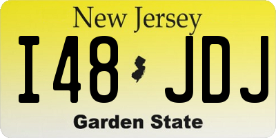 NJ license plate I48JDJ