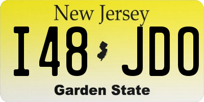 NJ license plate I48JDO