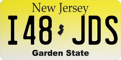 NJ license plate I48JDS
