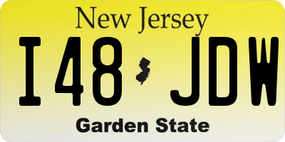 NJ license plate I48JDW