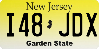 NJ license plate I48JDX