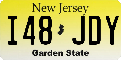 NJ license plate I48JDY