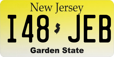 NJ license plate I48JEB