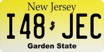 NJ license plate I48JEC