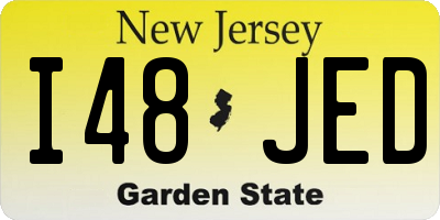 NJ license plate I48JED