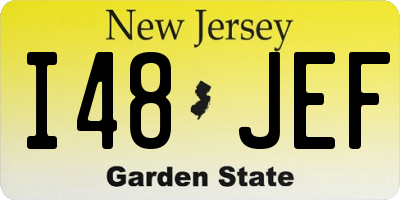 NJ license plate I48JEF