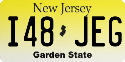 NJ license plate I48JEG