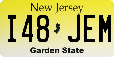 NJ license plate I48JEM