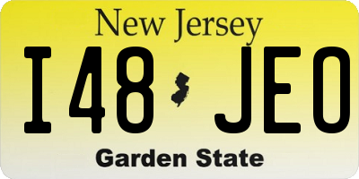 NJ license plate I48JEO