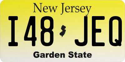 NJ license plate I48JEQ