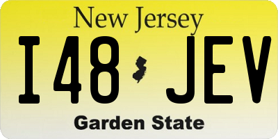 NJ license plate I48JEV
