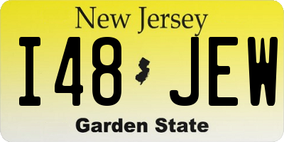 NJ license plate I48JEW