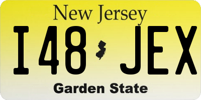 NJ license plate I48JEX