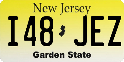 NJ license plate I48JEZ