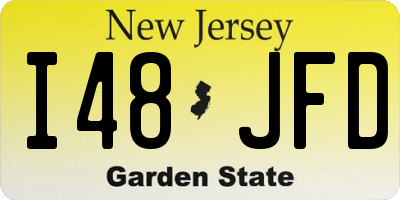 NJ license plate I48JFD