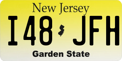 NJ license plate I48JFH