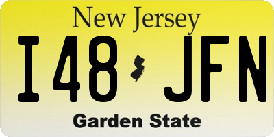 NJ license plate I48JFN