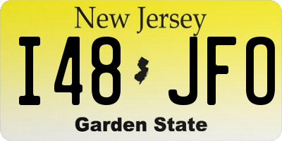 NJ license plate I48JFO