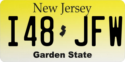 NJ license plate I48JFW