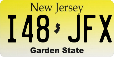 NJ license plate I48JFX