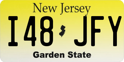 NJ license plate I48JFY
