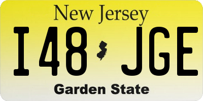 NJ license plate I48JGE