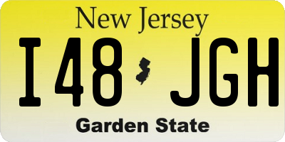 NJ license plate I48JGH