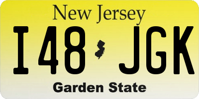 NJ license plate I48JGK