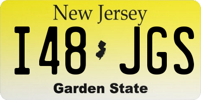 NJ license plate I48JGS
