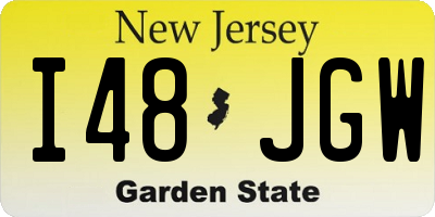 NJ license plate I48JGW