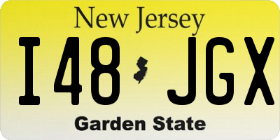 NJ license plate I48JGX