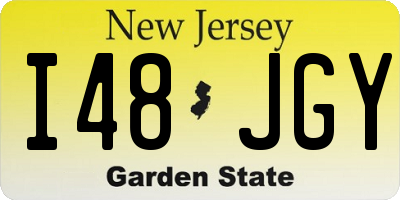 NJ license plate I48JGY