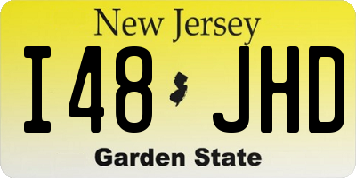 NJ license plate I48JHD