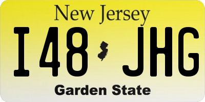 NJ license plate I48JHG