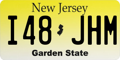 NJ license plate I48JHM