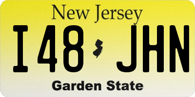 NJ license plate I48JHN