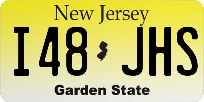 NJ license plate I48JHS