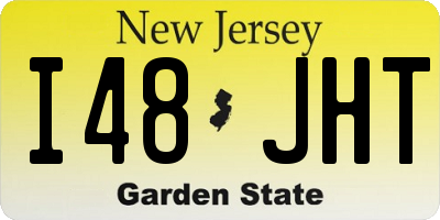 NJ license plate I48JHT