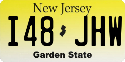 NJ license plate I48JHW
