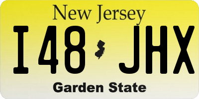 NJ license plate I48JHX