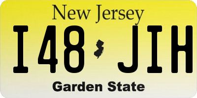 NJ license plate I48JIH